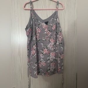 Torrid Floral Gray Sleeveless Top